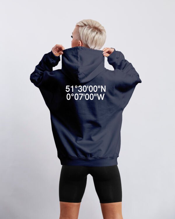 London Coordinates Oversized Hoodie – India Ink Grey