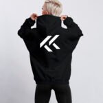 Oversized streetwear hoodie with KK symbol back print – Kat Krush