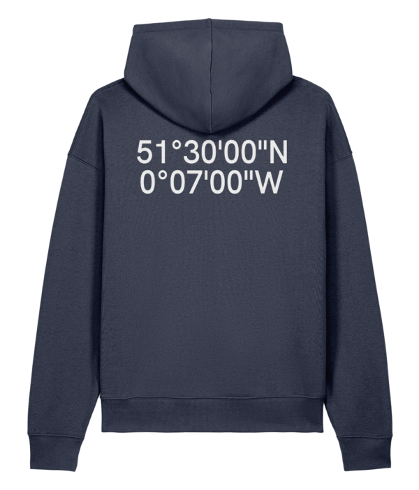 London Coordinates Oversized Hoodie – India Ink Grey