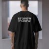 Oversized T-shirt Manchester coordinates back print black streetwear