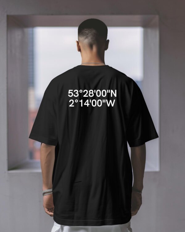 Oversized T-shirt Manchester coordinates back print black streetwear