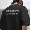 Oversized T-shirt Manchester coordinates back print black streetwear