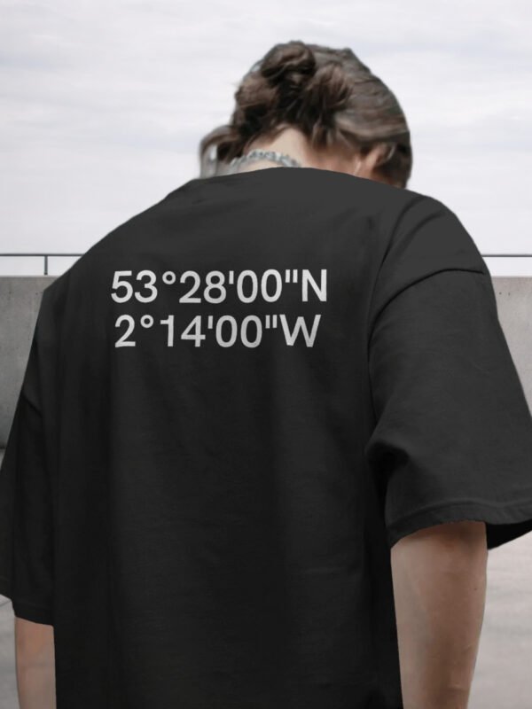 Oversized T-shirt Manchester coordinates back print black streetwear
