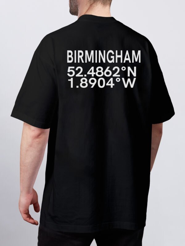 Birmigham coordinates t-shirt oversized streetwear UK back print