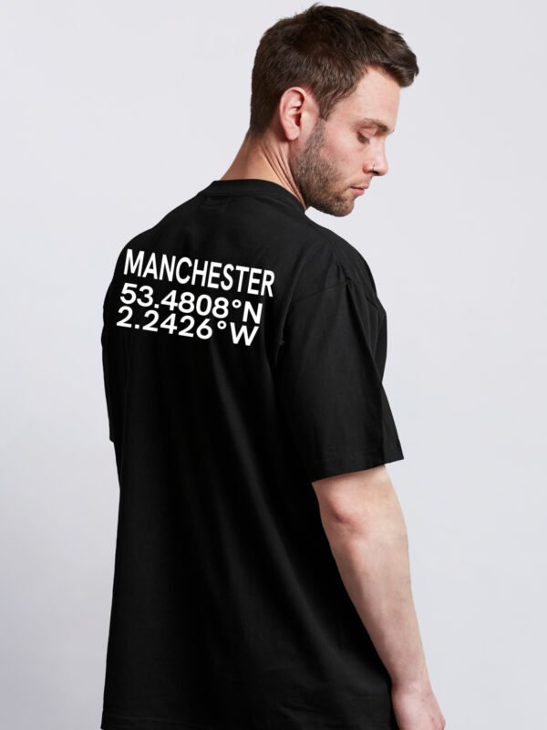 Manchester coordinates t-shirt oversized streetwear UK back print
