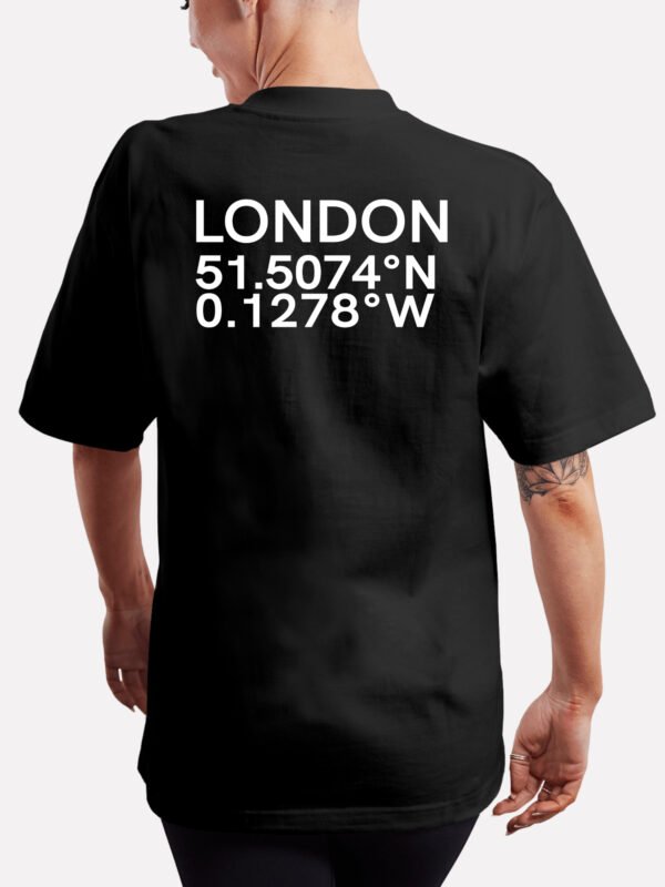 London coordinates t-shirt oversized streetwear UK back print