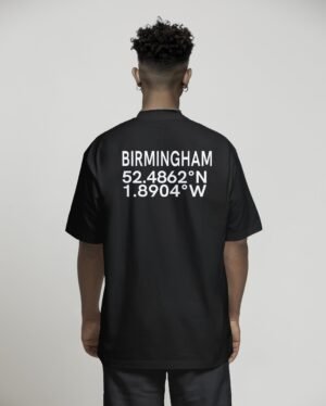 Birmingham coordinates t-shirt oversized streetwear UK back print
