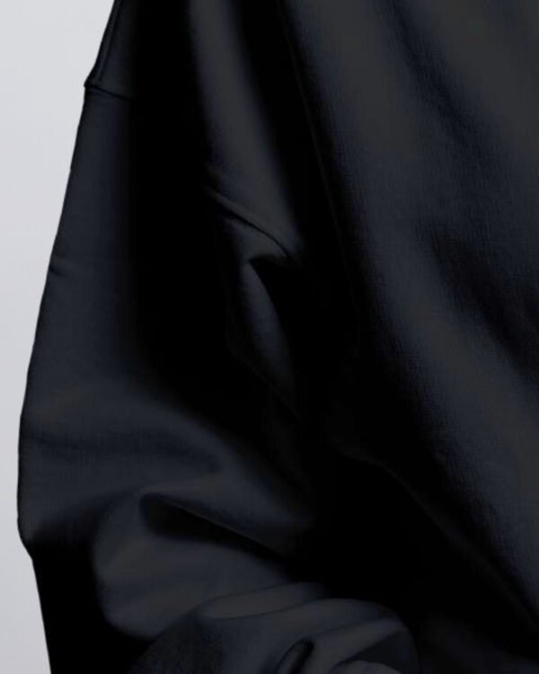 kk-hoodie-Quiet-Confidence-Black-Fabric Black hoodie fabric detail premium cotton texture oversized fit streetwear