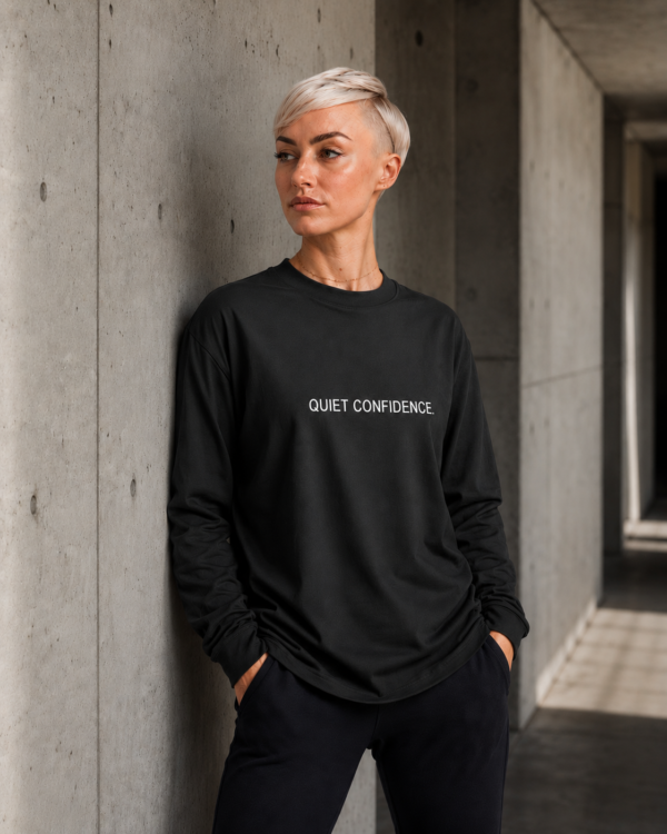 Quiet confidence streetwear oversized fit unisex Tee