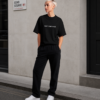 kk--tee-Confidence-Black-concrete Black Tee fabric premium cotton oversized fit streetwear