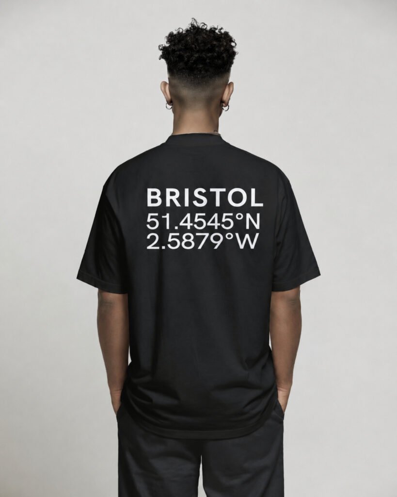 Bristol Coordinates T-Shirt UK – Oversized Minimal Streetwear