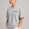 "Heather Grey oversized London coordinates t-shirt by Kat Krush. Minimal streetwear styling with relaxed silhouette and heavyweight cotton construction."